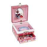 Jewelkeeper Musical Jewelry Box with Dancing Ballerina, Ballerina and Flower Design, Girl's Storage Case, Swan Lake Tune