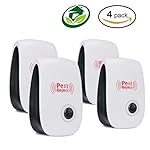 Pest Repeller - 4 Pack Ultrasonic Repellent - Pet Safety Electronic Plugs Insects Indoor Pest Control - Repels Mice, Mosquitoes,Roaches,Spiders,Other Insects