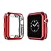top4cus Environmental Soft Flexible TPU Anti-Scratch Lightweight Protective 42mm Iwatch Case Compatible Apple Watch Series 4 Series 3 Series 2 Series 1 - Red primary