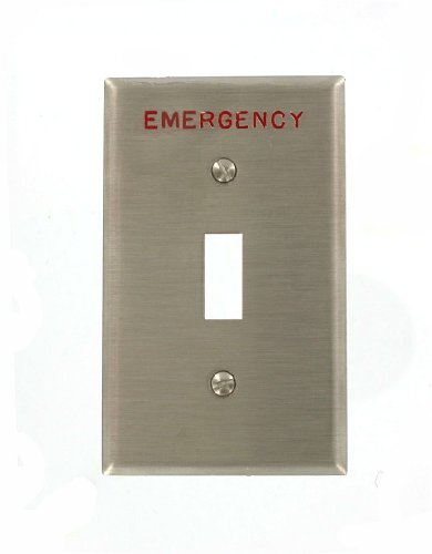 Leviton 1-Gang Toggle Switch Wallplate, Standard Size, Non-Magnetic Stainless S…