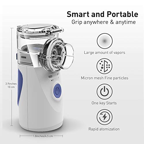 Portable Vaporizers Machine, Travel Mini Inhaler Case for Breathing Problems, Personal Steam Cool Mist Inhaler Kits for Kids & Adults
