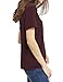 Haola Women's Summer Cross Front Tops Deep V Neck Casual Teen Girls Tees T Shirts L WineRed