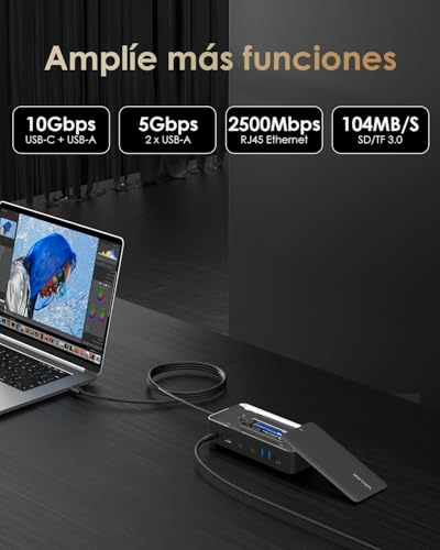 WAVLINK Triple Display Dock, 12-in-1 USB Docking Station with M.2 PCIe/SATA SSD Enclosure, 100W Power Delivery Charging Support, HDMI/DP 8K@30Hz, USB C/A, SD/TF and Gigabit for Windows and Mac OS