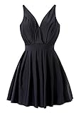 COCOPEAR Women's Pleated Skirt One Piece Swimdress Tummy Contral Swimsuit(FBA)