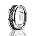 Classic 8MM Tungsten Carbide Wedding Band Rings for Men in Comfort Fit, Beveled Edges Engagement Ring