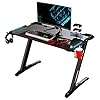 EUREKA ERGONOMIC Bureau Gaming LED Bureau Gamer 114 x 64 CM Pieds en Forme Z Bureau Gaming PC avec Tapis de Souris…