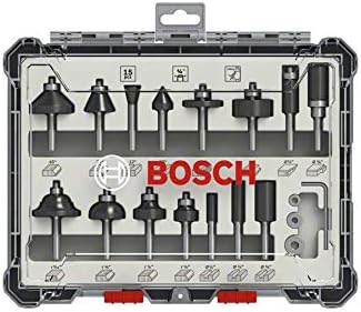 Bosch Professional 2607017473 15 Piece Set Router Bit Set For Wood