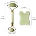 Prime Jade Roller and Gua Sha Beauty Tool Set – Face, Eyes, Neck and Body Massager – Premium 100% Real Jade Stone for Massaging, Scraping – Anti Aging Facial Skin Care Kit