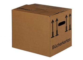 BB-Verpackungen Bücherkartons, 10 Stück, Basic 400 x 330 x 340 mm Bücher Kiste Umzug Karton Box Transport Verpackung