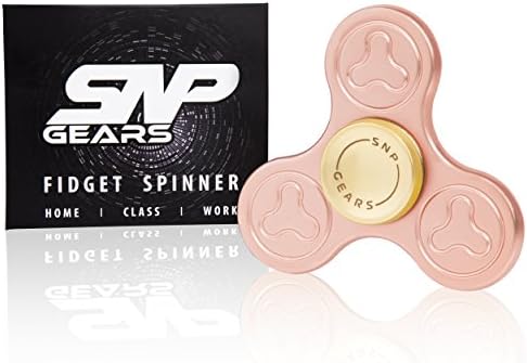 Zinc Metal Tri Fidget Spinner - Focus Toys With High Speed Bearing Fingertip gyroscope Gyro EDC for kids &amp; Adult Best For Stress Relief Boredom ADD ADHD Anti-Anxiety &amp; Autism