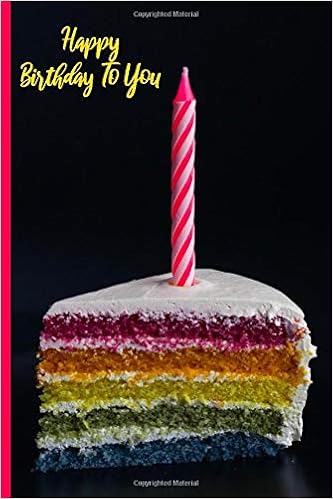 Amazon Com Happy Birthday To You Candle Cake Black Notebook Wide