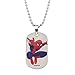Marvel Comics Boys' Stainless Steel Spiderman Dog Tag Chain Pendant Necklace, 16
