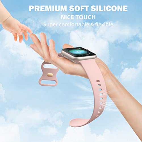 Maledan 6 Pieces Silicone Bands Compatible with Apple Watch Band 40mm 41mm 38mm 42mm Series 11 10, Soft Replacement Sport Strap for iWatch Series 11 10 9 8 7 6 5 4 3 2 1 SE3 SE2 SE