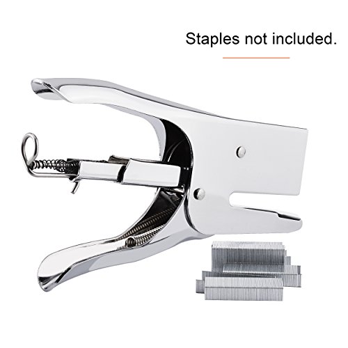 MROCO Plier Stapler, Heavy Duty Plier Stapler, 50 Sheets Stapling Capacity, Holds 200 Sheets Staples Capacity, Metal Stapler with Reversible Anvil,Staples for Swingline Staples,Bostitch Staples,Silver