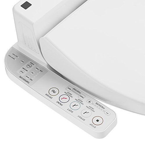 Cascadia Smart Toilet Seat with Arm Control Panel by Pacific Bay - Features Bidet, Instant Heating Water, a Heated Seat, Multiple Cleaning Settings, a Heated Dryer, and a Deodorizer - NEW 2019 Model