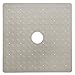 SlipX Solutions Square Natural Rubber Shower Stall Mat, 21” x 21”, Non Slip Safety, Built-in Product Protection, 140 Power Grip Suction Cups, Center Drain Hole, Tan