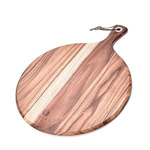 Acacia Hout Pizza Peel/Cutting Board/Serveerplateau, Pizza, Spatel Ronde Transfer Lade Bakplaat Taartlift voor het…