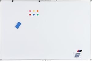 IDEALHOUSE 60x40 Inch Magnetic Whiteboard for Wall, Large Dry Erase Board with Aluminum Frame & Deep Pen Tray, Smooth Writing