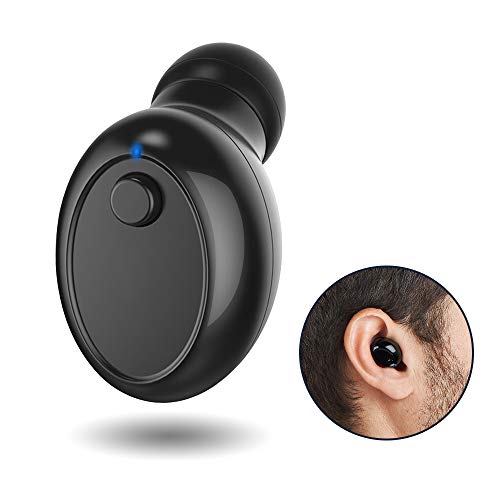 Bluetooth Earbud, Silipower Single Wireless Cordless Earbud, Smallest Invisible Bluetooth Earpiece Headset with HD Mic for Car, Phones, Android and More