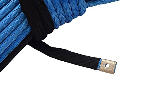 1/2×100ft Synthetic Winch Cable Rope,Off-Road Recovery Rope,Tow Rope Car for ATV UTV SUV Vehicle (Blue)