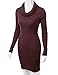 Doublju Cowl Neck Ribbed Knit Fitted Sweater Dress (Plus size available)
