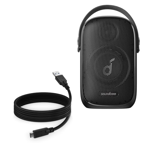 BoxWave Cable Compatible with Soundcore Trance Go - DirectSync - USB 3.0 A to USB 3.1 Type C, USB C Charge and Sync Cable - 6ft - Black