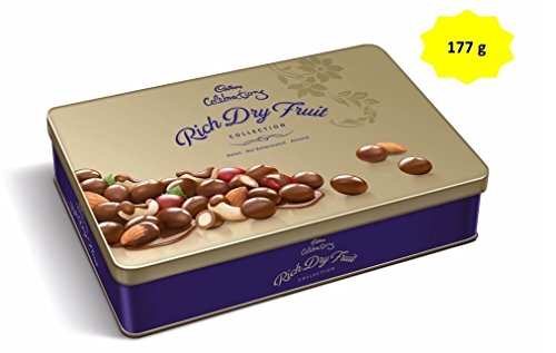 Cadbury Celebrations Chocolate Gift Pack (177 gm / 6.2 oz) - Chocolate covered Nut butterscotch, Raisins and Almonds. Excellent Gift idea for Diwali or an other festival. …