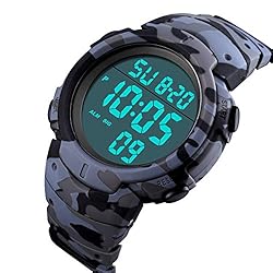 Mens Digital Sports Watch LED Screen Large Face