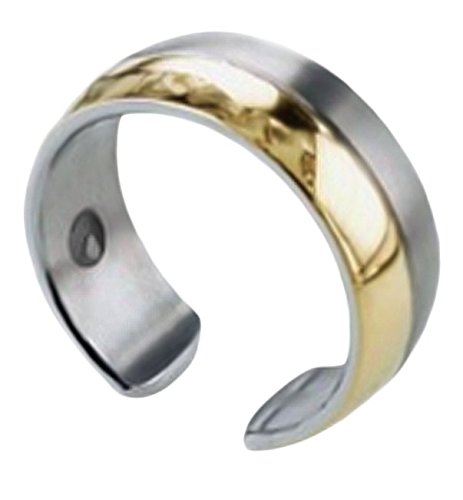 Elegant Stainless Steel Magnetic Therapy Men's/Unisex Ring Pain Relief for Arthritis and Carpal Tunnel (10.5)