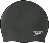 Speedo Unisex Plain Moulded Silicone Swimming Cap Hair Protection