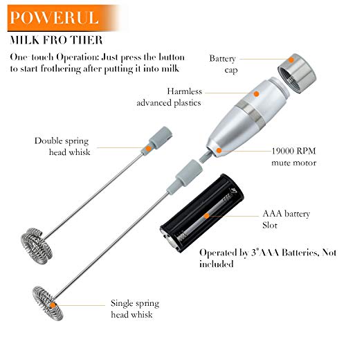 image for AVANDE 2018 Best Durable 19000 RPM Milk Frother, Handheld Electric Cof