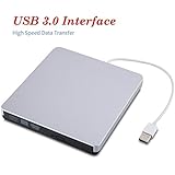 External DVD/CD-RW Drive ,SZYIKUER USB 3.0 Portable External DVD/CD-RW Burner&amp;Drive&amp;Write With Built-in USB Cable For Apple Macbook, Macbook Pro, Macbook Air And Other Desktop &amp; Laptop-Silver