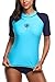Sociala Women's Short Sleeve Rash Guard Swim Shirt UPF 50+ Rashguard Swimsuit