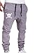 YUNY Men's Elastic Waistband Casual Boy College Pants