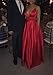 Yangprom Long Spaghetti Straps Ball Gown Satin Prom Dresses with Pockets