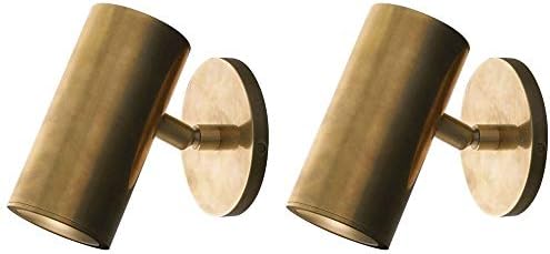FNCUR LED Copper Wall Lamp Eddie Wall Bedroom Study Bedroom Bedside Lamp Simple Fashion Model Room TV Background Wall Decoration Energy Saving Lamp (1 Pack, 2 Packs) (Color : 2 packs)