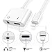 Hightning Jack Headphone Adapter for lphone7/7Plus lpod/lpad/X lphone 8/8Plus 2 in1 Earbuds Audio to 3.5mm Splitter Adaptor Headset Earphone Support Audio + Charge Compatible All Los Systems