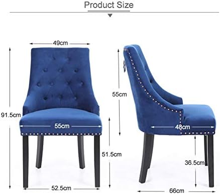 Super Saturday Neo reg 2x High Back Studded Velvet Dining Chair Button