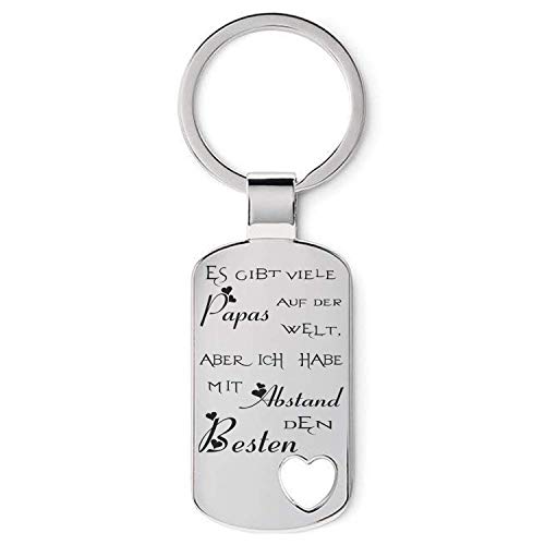 Lieblingsmensch Portachiavi Modello: ci sono molte mamme/papà... ho di gran lunga il miglior cuore, Papà, 5,3 x 2,9 x 0,5 cm