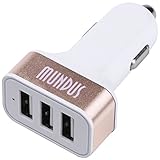 Car Charger,Qisan Most Powerful 7.2A/36W 12-24V Premium Aluminum 3 USB Port Car Charger with Smart Charging Come with a FREE Qisan Screen Cleaning Cloth(Random Color)