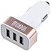 Car Charger,Qisan Most Powerful 7.2A/36W 12-24V Premium Aluminum 3 USB Port Car Charger with Smart Charging Come with a FREE Qisan Screen Cleaning Cloth(Random Color)