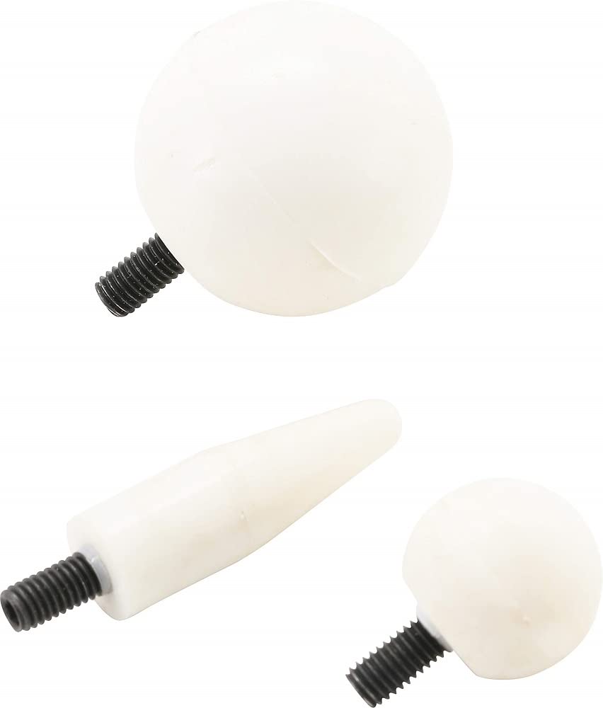 BGS 1659-KÖPFE | Plastic Replacement Heads for Denting Iron Set | M5 x 0.8 mm | for BGS 1659 | 3 pcs.