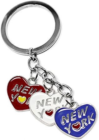Cute Lovely New York Theme Design Keychain Key Chain Charm Key Ring Purse Pendant Decoration Holiday Gift For Women Girls