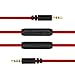 BestGot Audio Cable 3.5mm Headphone Cable with Microphone in-line Volume (4.3ft / 1.3m) for PS4 Controller, Headphones, Home/Car Stereos and More (1 Pack Red)