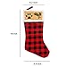 BINGPET Dog Christmas Stockings Classic Plaid Xmas Pet Stocking 2 Pack 18