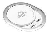 Channel Well Advanced Built-in Wireless Charger (Silver)-Embedded Furniture for All Qi-Enabled Devices (For iPhone 8/ 8Plus, iPhone X, Samsung S7/S8 and more)