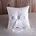 TRUE LOVE GIFT Ring Bearer Pillow and Wedding Flower Girl Basket Set Pearl Rhinestones White Satin Lace Collection