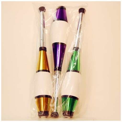 Natorytian Zeekio Pegasus Juggling Club -Set of Three - Purple Green Gold