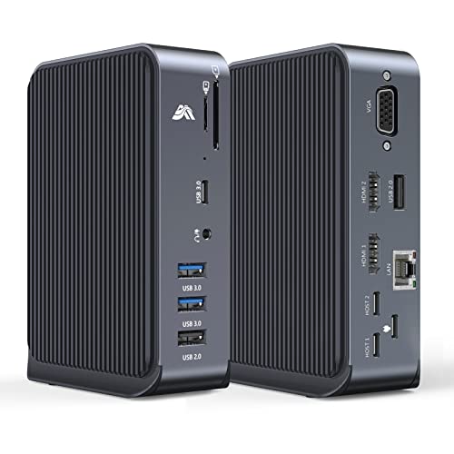 USB C Docking Station Dual Monitor for MacBook Pro, 13-in-2 USB C