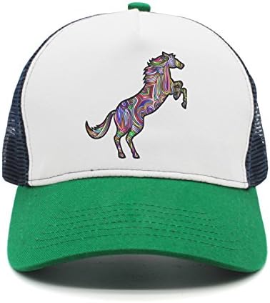 Eoyles The Colourful Horse Adjustable Size Visor Hat Summer Cap Vintage Unisex Bucket-Hats